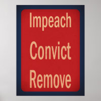 Stijl uit de jaren 40 Impeach Veroordeel Verwijder