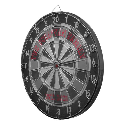  stijl [uw familienaam] Rood Dart Board Dartbord (Voorkant Rechts)