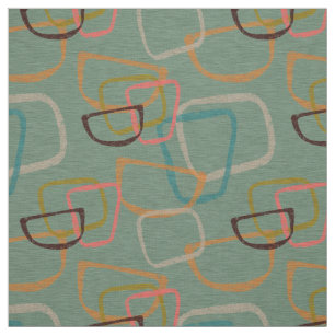 Stijl van de moderne Aqua Mid Century Modern Fifti Stof