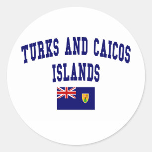 Stijl van de Turks- en Caicoseilanden Ronde Sticker