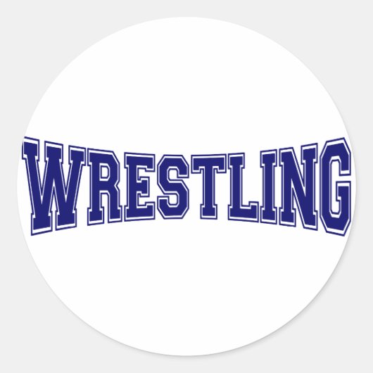 Stijl van de Universiteit van Wrestling Ronde Sticker (Voorkant)