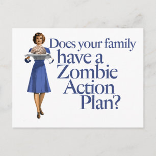 stijl van het actieplan Zombie Briefkaart