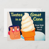 stijl van IJscream-dag Briefkaart (Voorkant / Achterkant)