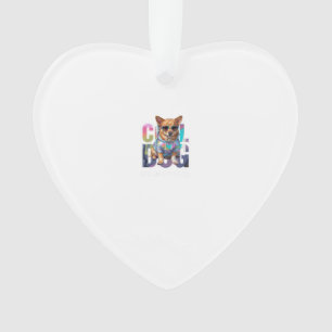 Stijl van koele hond ornament
