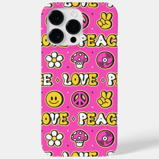 Stijl van Peace and Love Hippy Case-Mate iPhone Case (Achterkant)
