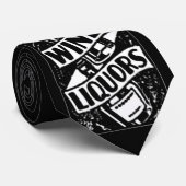 Stijl van retro van wijn en liquors stropdas (Opgerold)