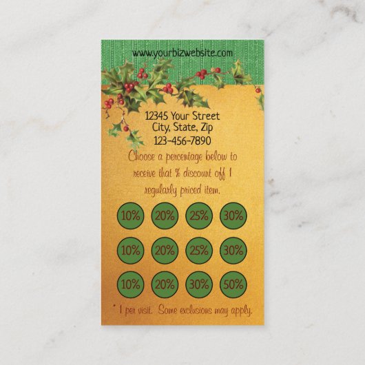 stijl vanaf kerstkaart klantenkaartje (Achterkant)