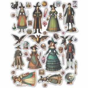  Stijl Victoriaans heksen warlocks kunst Sticker