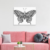 Stijl Vlinder 16 Canvas Afdruk (Insitu (Woonkamer))