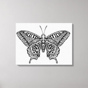 Stijl Vlinder 16 Canvas Afdruk