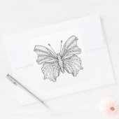 Stijl Vlinder 3 Vierkante Sticker (Envelop)