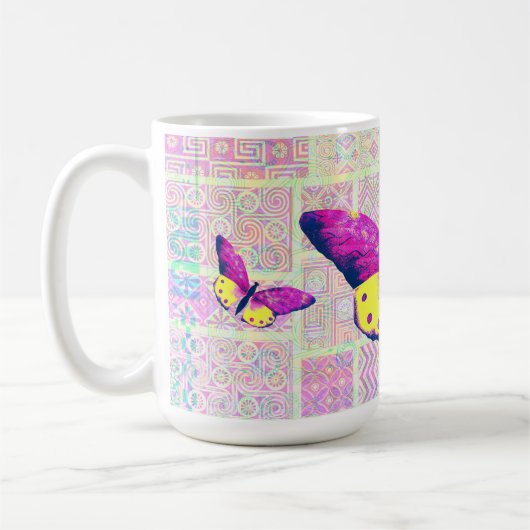  stijl vlinder kunst Mok Cup (Links)