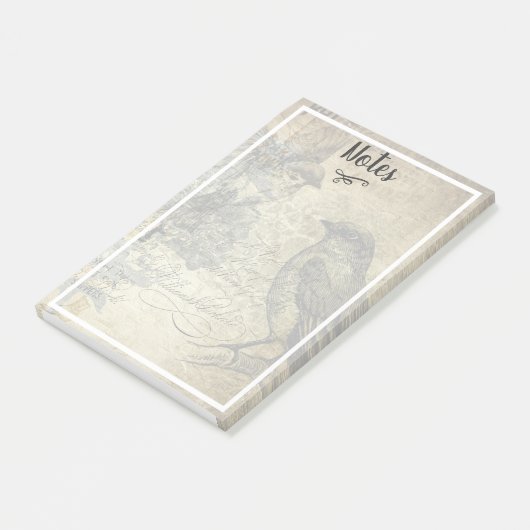  stijl vogelillustratie post-it® notes (Schuin)