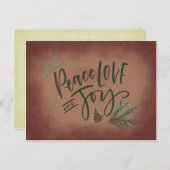  stijl Vredesliefde en feestdag Briefkaart (Voorkant / Achterkant)