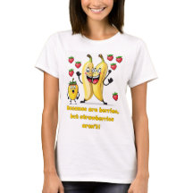 Stijl: Vrouwen Banaan bessen Basic T-shirt
