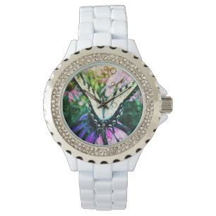 Stijl: Vrouwen Rhinestone White Enamel Watch Horloge