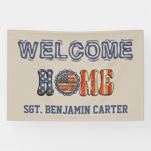  stijl Welkom thuisleger marine Spandoek (Horizontaal)