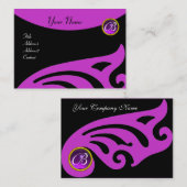 STIJL WINGS MONOGRAM, PAARSE AMETHYST, violet Visitekaartje (Voorkant / Achterkant)