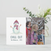  Stijl Winter Kerstmis Familie Foto Feestdagenkaart (Staand voorkant)