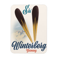  stijl Winterberg Duitsland Ski poster