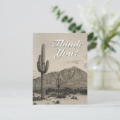  stijl woestijnscene + "Dank u" Briefkaart (Staand voorkant)