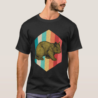Stijl Wombat Dier Retro Wombat Kerst T-shirt