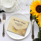  Stijl Zonnebloem in Gele Cream QR Code All In One Uitnodiging