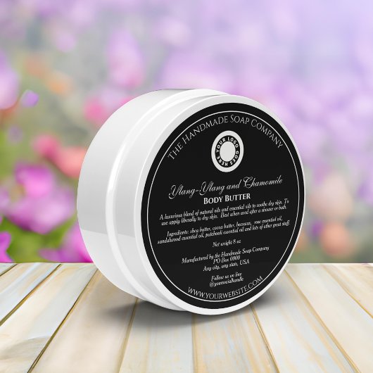  Stijl Zwart Cosmetica Jar Label met logo