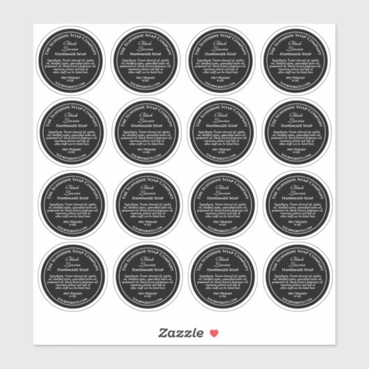  stijl zwart w wit tekstlabel 1.75 inch sticker (Vel)