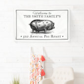 Stijl zwart-wit | Gebeurtenis rond varkensroast Spandoek (Insitu)