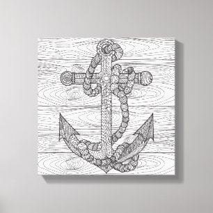 Stijlanker en touw 6 canvas afdruk