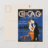 Stijldanstel uit de jaren 20, Chicago muziek Briefkaart (Voorkant / Achterkant)