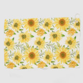 Stijlgeel zonnebloem golfhanddoek (Horizontaal)