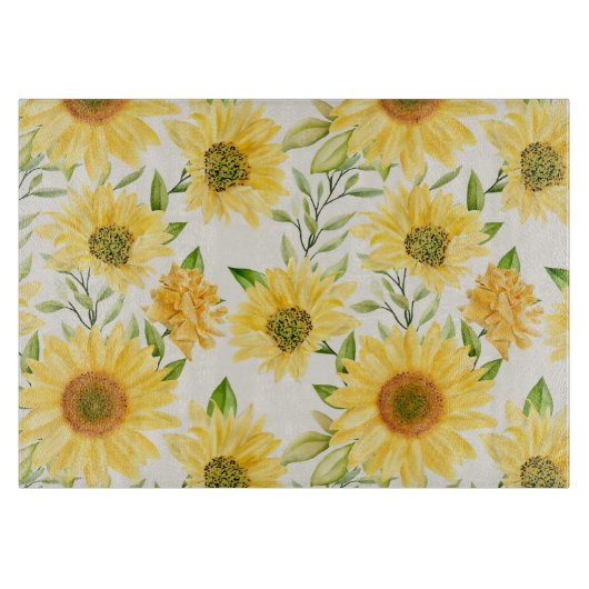 Stijlgeel zonnebloem snijplank (Voorkant)