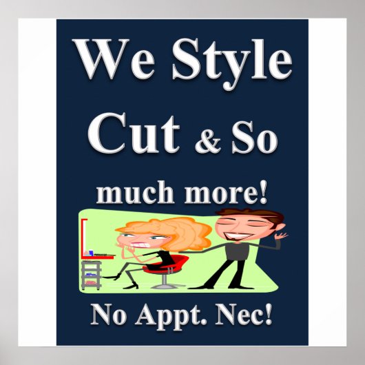 Stijlgesneden haircut Poster matte (Voorkant)