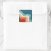 Stijlgolven herstellen vierkante sticker (Tas)