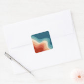 Stijlgolven herstellen vierkante sticker (Envelop)