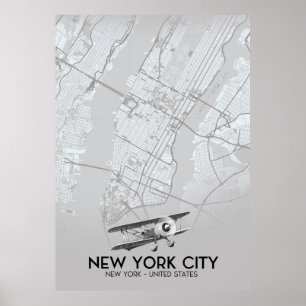  stijlkaart New York City Poster