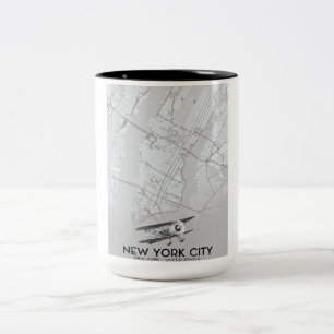  stijlkaart New York City Tweekleurige Koffiemok