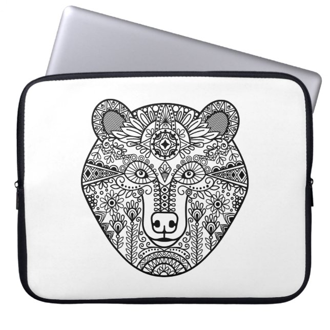 Stijlkop Beer Laptop Sleeve (Voorkant)
