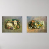 Stijllamp en Bloemmand Mooi Muurkunst Sets (Voorkant)