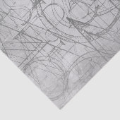  stijlletters en -nummers | Zwart-wit Tissuepapier (Detail)