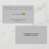 Stijllijst interieurontwerper Sofa House Decorator Visitekaartje (Voorkant / Achterkant)