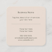 Stijllijst met modes vierkante visitekaartje (Achterkant)