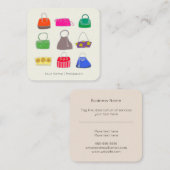 Stijllijst met modes vierkante visitekaartje (Voorkant / Achterkant)