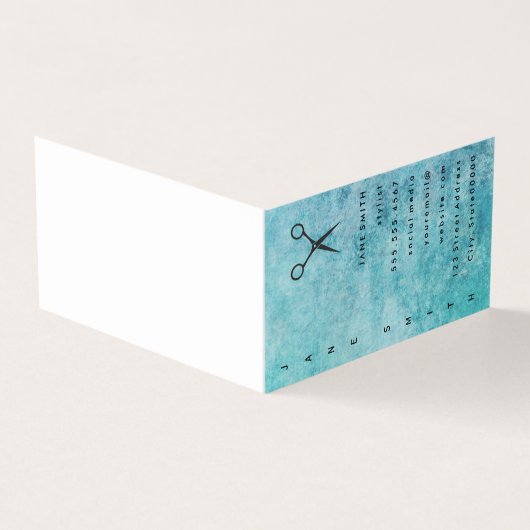 Stijllijst met Posh Blue Grey Texture Visitekaartjes (Buitenkant)