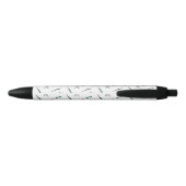 Stijllijst met scharen- en kompenpatronen zwarte inkt pen (Achterkant)