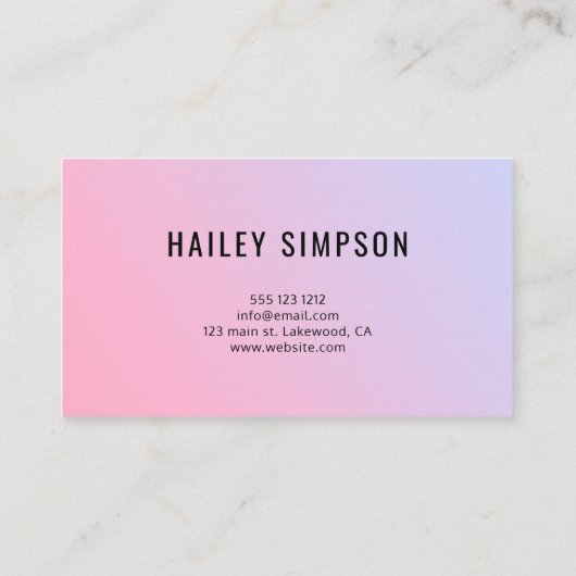 Stijllijst voor gradiënt Modern Haar Visitekaartje (Achterkant)