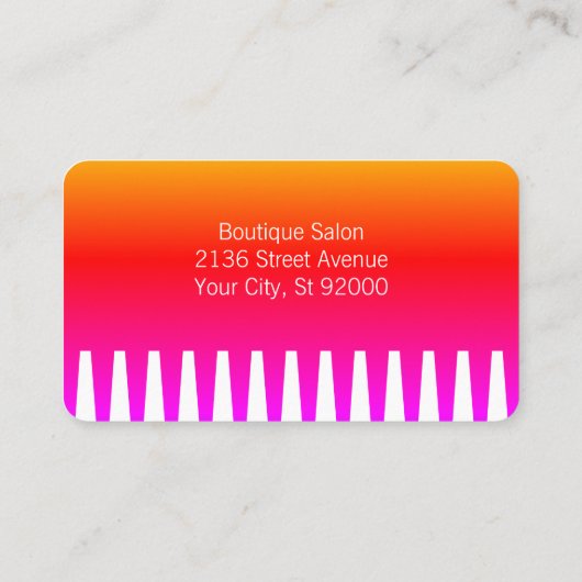 Stijllijst voor heldervet visitekaartje (Achterkant)