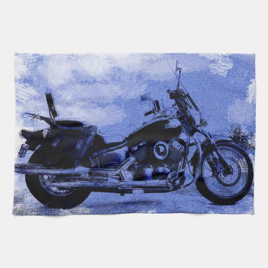 stijlmotor in Blue Kitchen Towel Theedoek (Horizontaal)